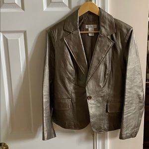 Gold leather jacket